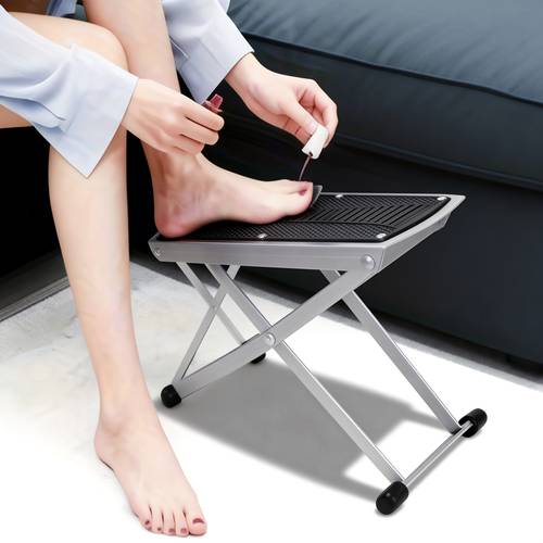 pedicure rest adjustable stand with non slip toe separator easy at home bending or stretching beauty pedicure kit black