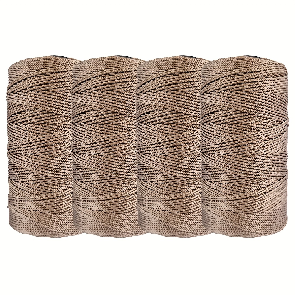 E-shop 4 Knäuel Garn, Multicolor Nylon Garn 1,5 mm X 219 Yards/Ball, 100% Nylon Geflochtenes Seil zum Stricken, Häkeln von Mützen, , Schuhen,