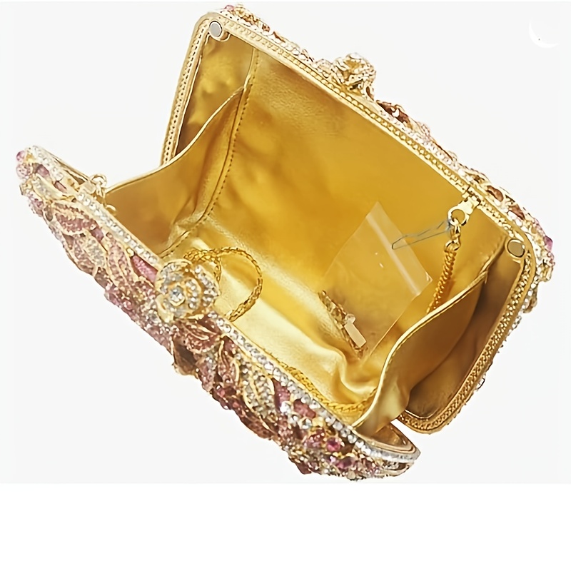 élégant sac à main noir à fleurs strass femme bandoulière Temu