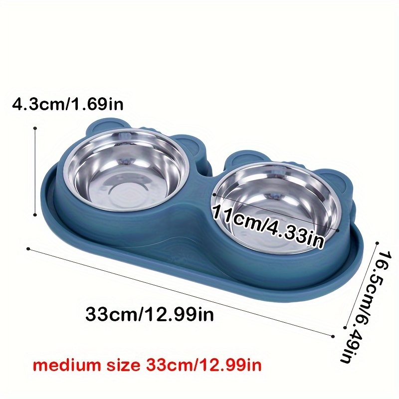 TEMU -overturninig Stainless Steel Bowls Set Stand, For Drinking, Eating, And Feeding