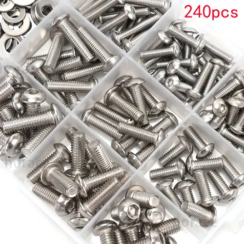 LuxusKollektion Schrauben-Set Schrauben M4 Set Muttern Unterlegscheiben Edelstahl M4 760 LuxusKollektion Schrauben-Set Schrauben M4 Set Muttern Unterlegscheiben Edelstahl M4 760