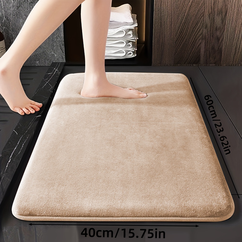 TEMU Bathroom Mat - Absorbent, Washable Rug For , Bathtub, Bedroom & Room - Soft, Durable With