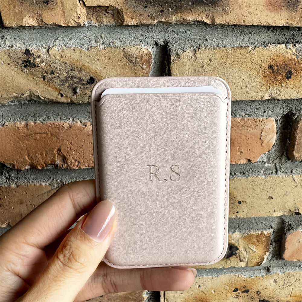 TEMU Phone Case: Personailze Custom Name Magnetic Faux Leather Wallet Card Holder For Iphone 16 Pro Max 15 14 13 12 For Phone Case
