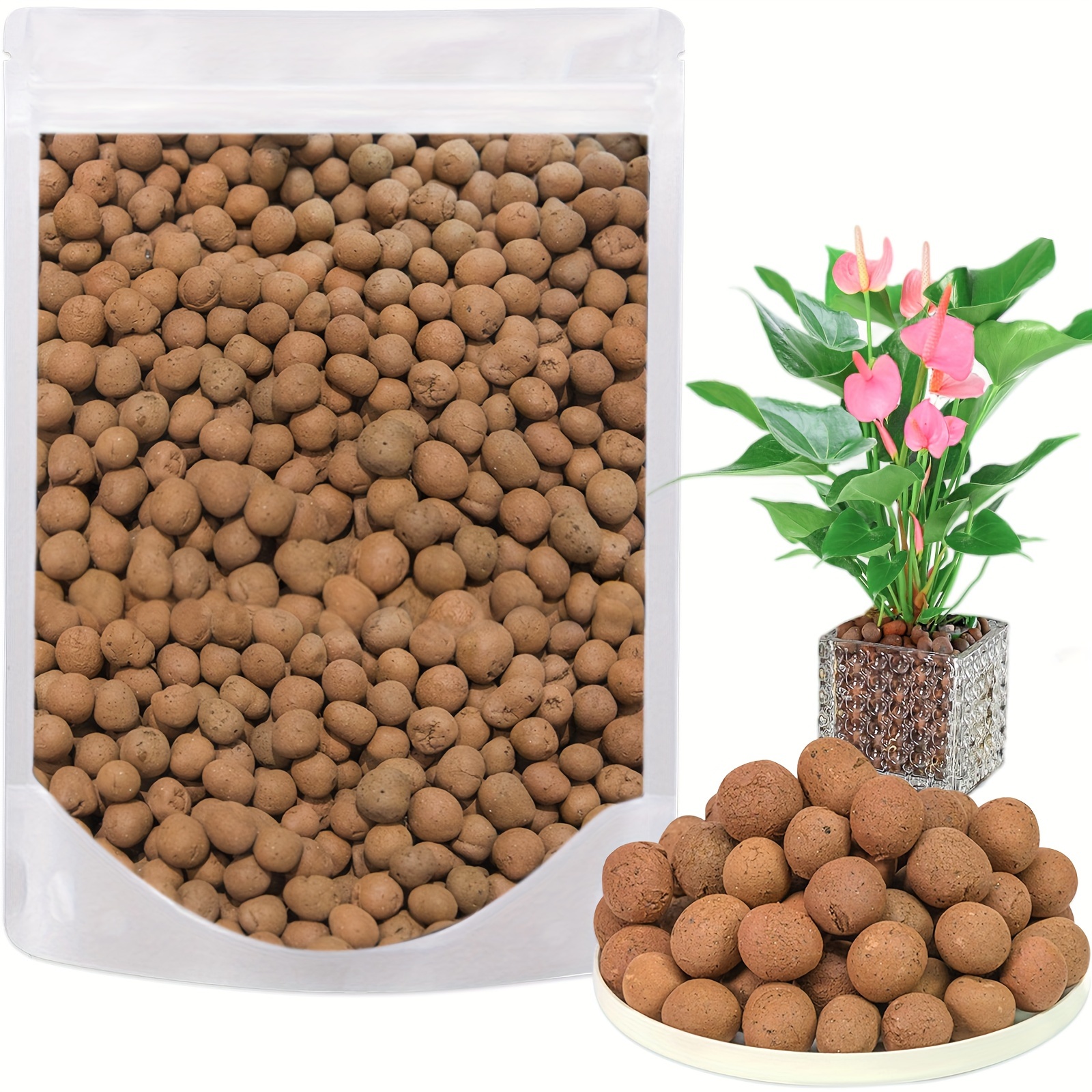 

4/8/10/12/16/20/30lbs Expanded Clay Pebbles, 4mm-16mm , Balls For Hydroponic, Gardening, Orchids, Decoration, , Reptiles