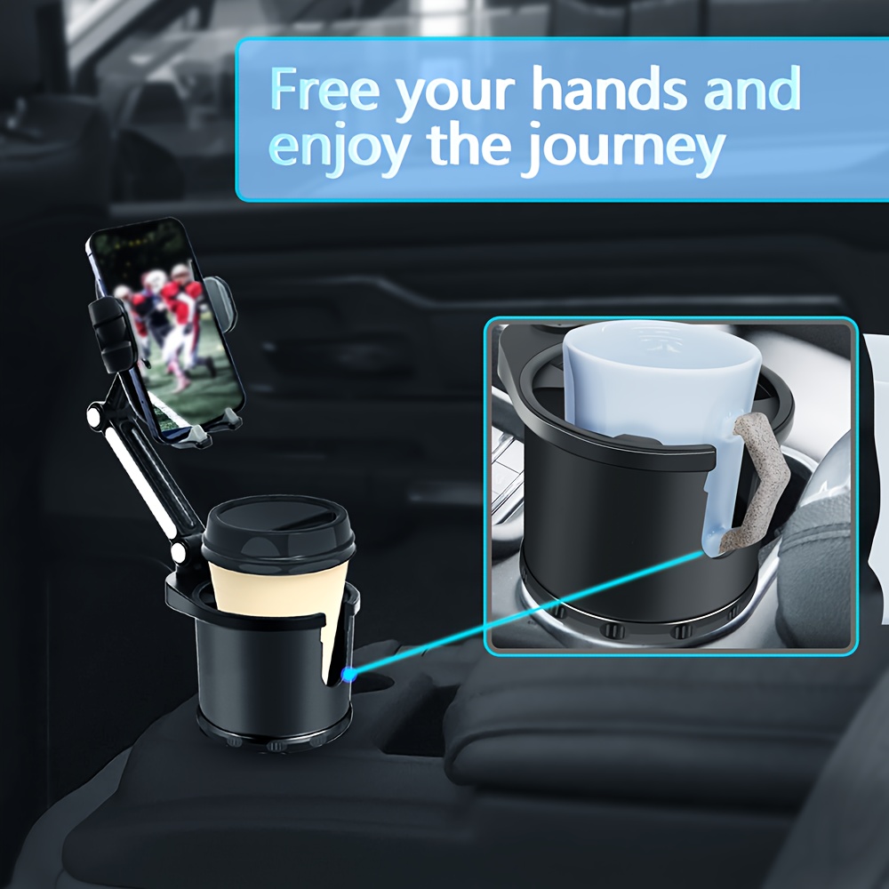 car cup holder phone mount adjustable base with 360 rotation universal multifunctional cup holder cell phone holder