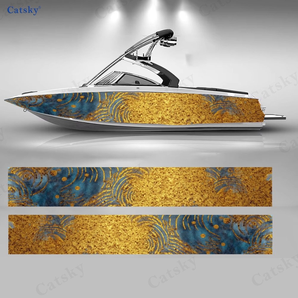 2D Flat Stickers for Boat Wrap, 2pcs