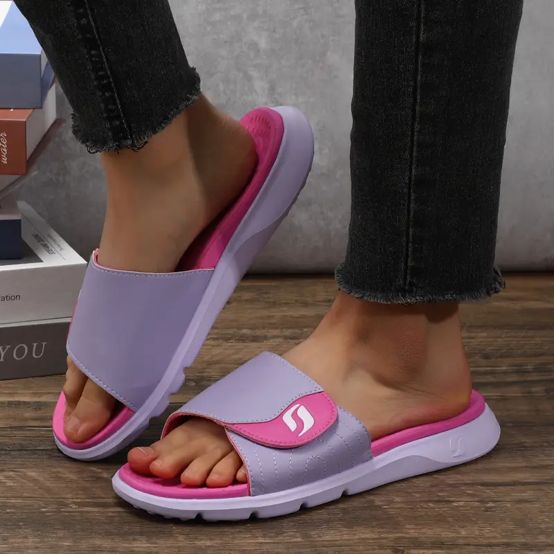 womens orthopedic slide sandals with adjustable hook and loop strap toe arch support shoes for casual wear beach and everyday use everyday footwear stylish fisherman footwear comfortable eva Product details 5