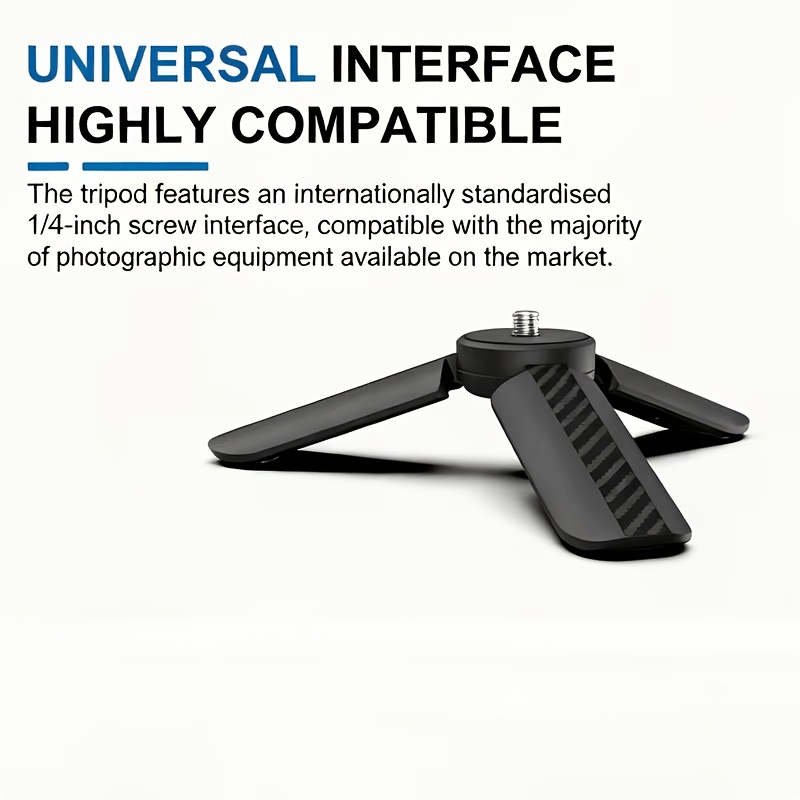 TEMU Mini Desktop Tripod, A Handheld Shooting Stand For 3, Equipped With A Universal 1/4-inch Screw Mount, Lightweight And Portable.