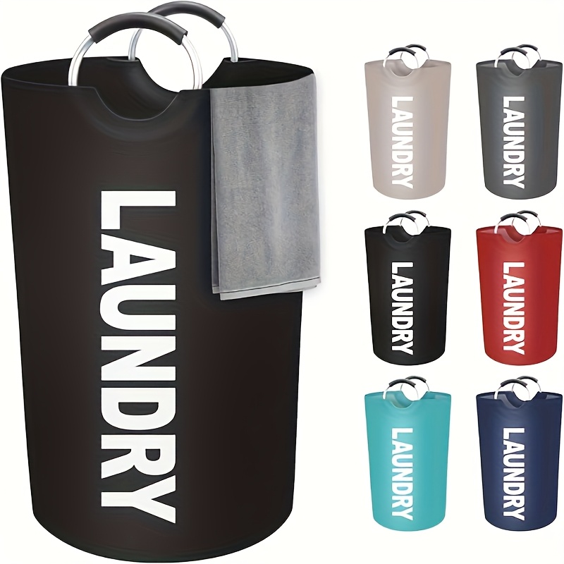 TEMU Extra-large Capacity Foldable Laundry Basket - Laundry Bag For Home Use, With Padded Handle, Freestanding Basket, Convenient For Storage, For ,