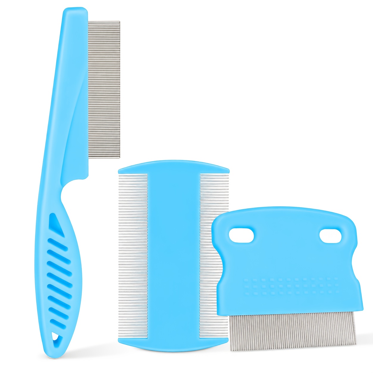 3pcs Pet Flea Comb Set for Cats and Dogs