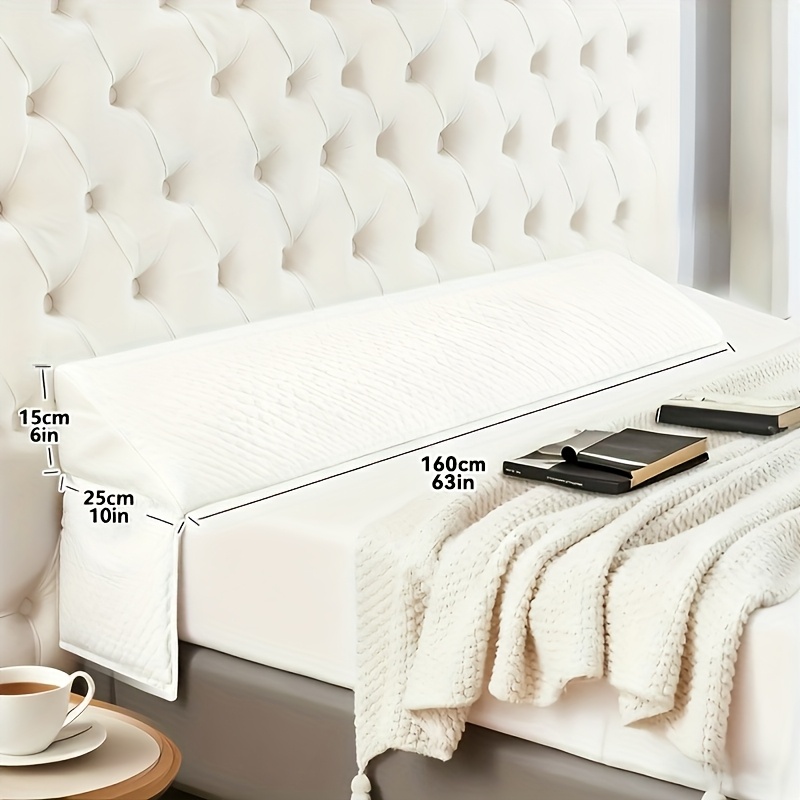 TEMU Bed Wedge Pillow, Bed Filler, Triangular Pillows, Headboard Closures, Headrests For Sleeping Or Backrests Against The Wall, With Removable