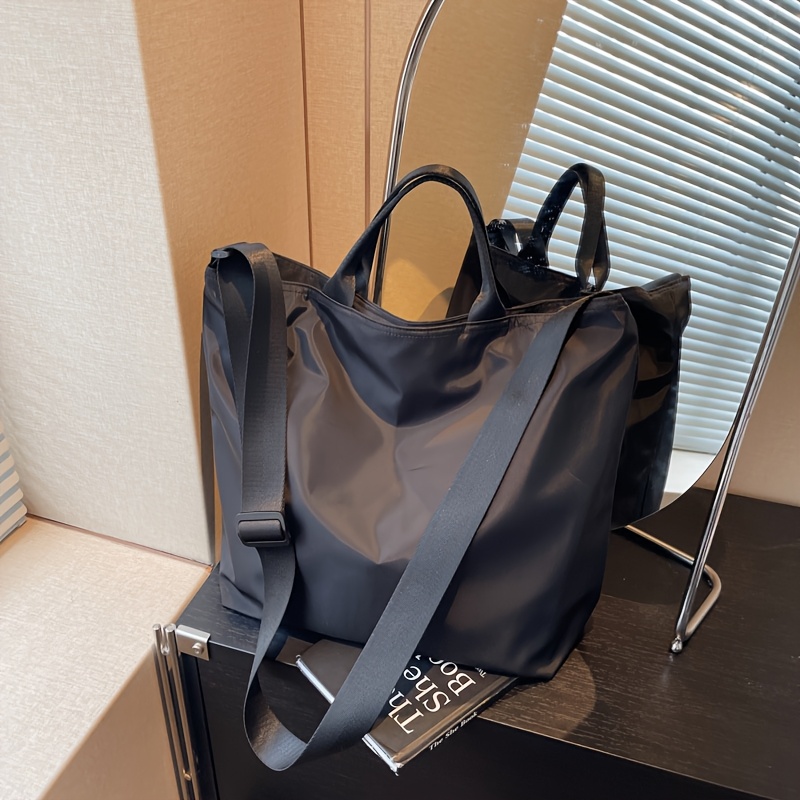 Image of Nylon Tote Bag Women's Large Capacity Crossbody Bag Shoulder Bag Handbag Commuter Bag Luggage Bag (button Color Random)