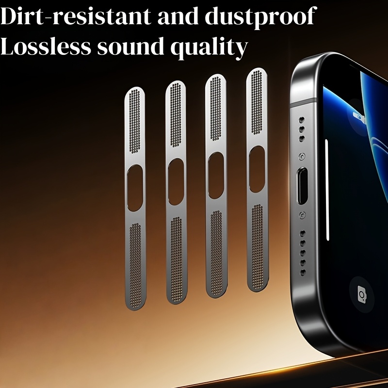 TEMU Pack de 4 Fundas Ultrafinas para Altavoces de Teléfono, Adecuadas para iPhone Serie 16/15/14/12, Protectores Antipolvo y Antiaceite