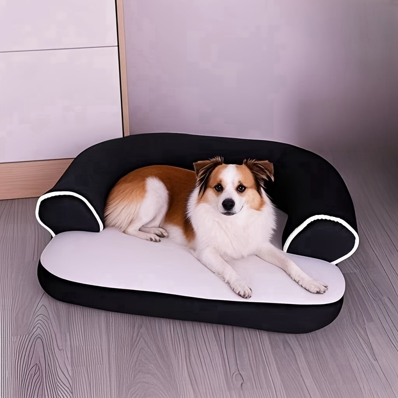 1pc cozy plush pet sofa bed warm     recliner with removable polyester cushion black   for extra small to large breeds   indoor relaxation pet relaxation spot stylish dog recliner soft cushioned sofa Product details 3