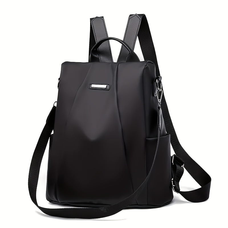 Fit for different styles, lightweight anti-theft medium classic backpack  black minimalist adjustable shoulder strap zipper Women's ou