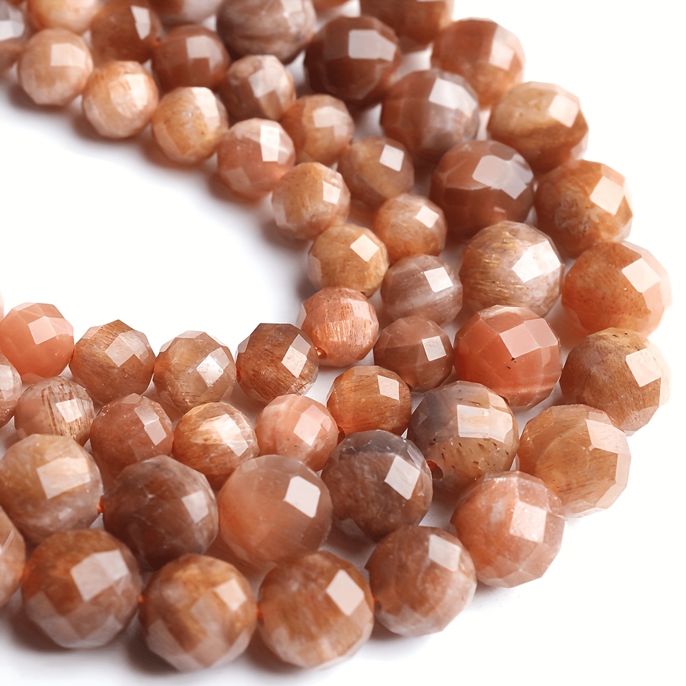 Sunstone Beads for DIY Jewellery Making, Warm Orange