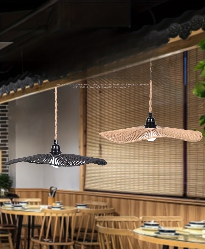 paper rope chandelier shade   decorative light fixture for dining     artistic paper rope weaving design no wiring needed light fixture for dining room boutique lighting boho chic decor   design details 0