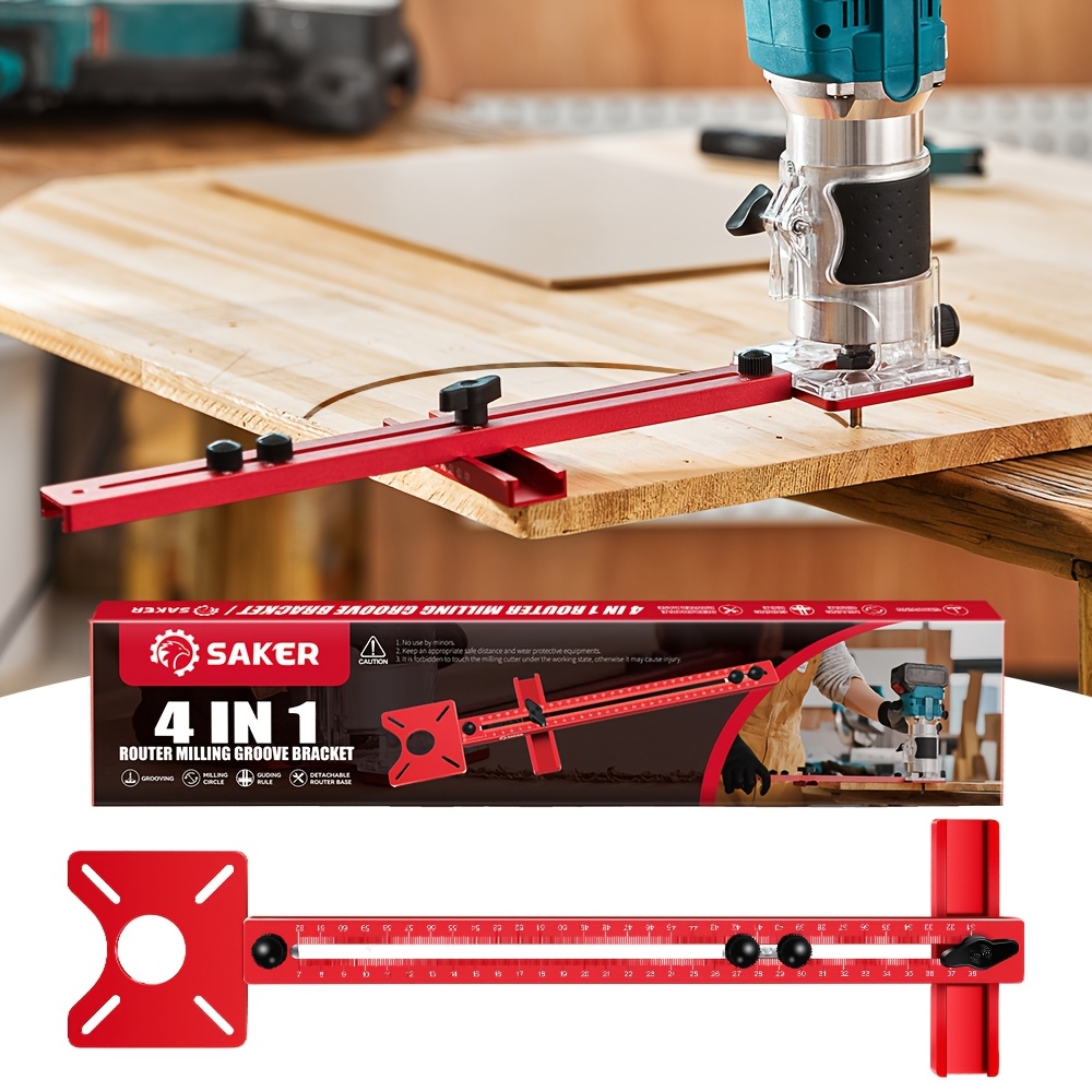 

Saker Aluminum Alloy Router Jig Set With Punch - Ideal For Woodworking, Cabinet Hardware & Cutting | Perfect Gift For Thanksgiving & Christmas, Best For Christmas, Thanksgiving