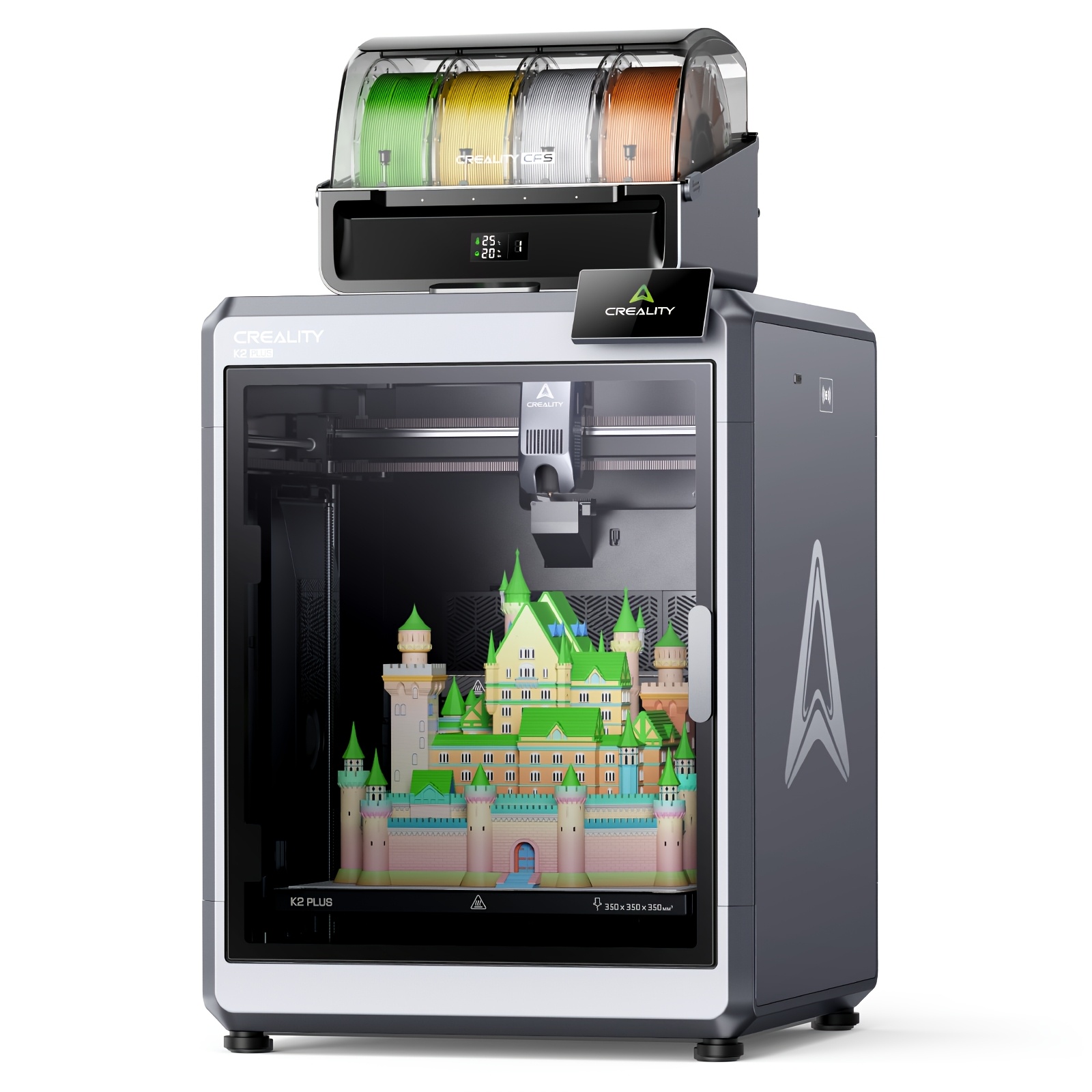 Creality Official 2025 K2 Plus Combo 3D Printer, Multi-Color Printing with CFS, 600Mm/S Print Speed, Step-Servo Motor System High-Temperature Direct Drive Extruder Build Volume