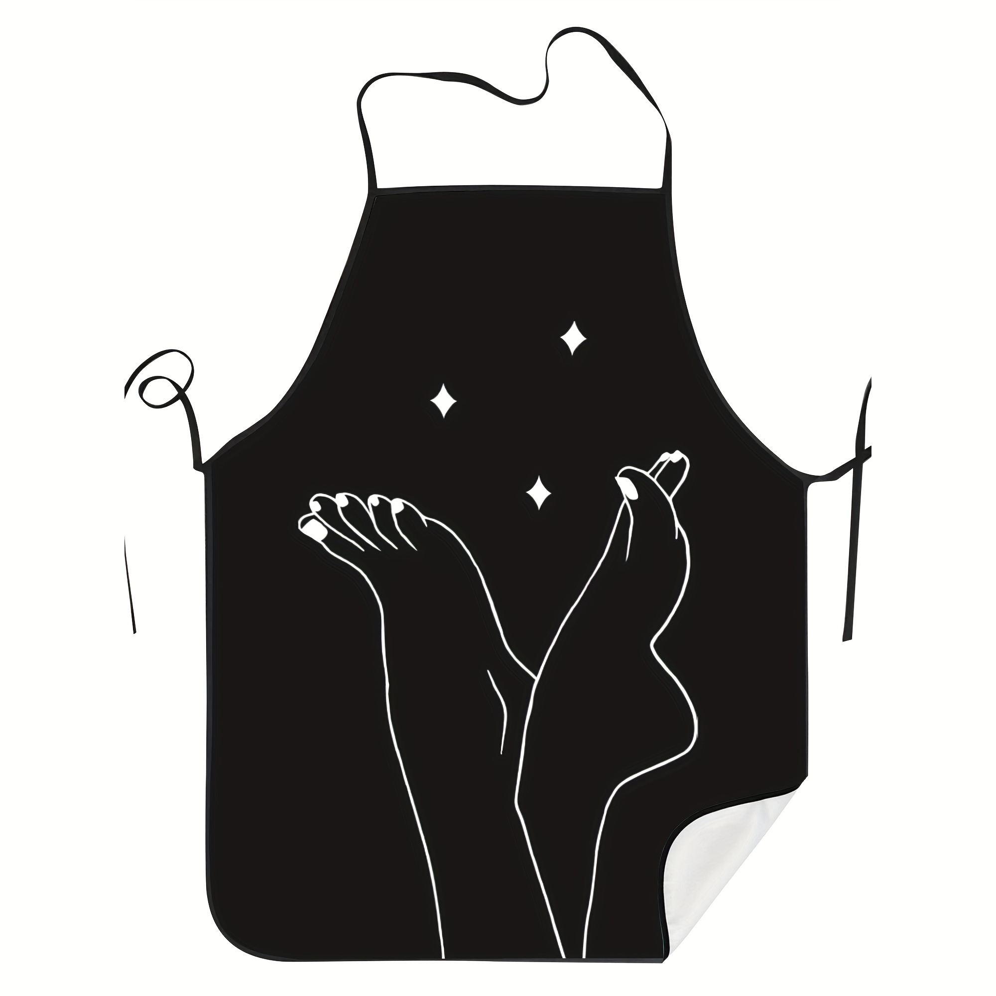 TEMU 1pc Biihudu Vintage Nail Art Apron, Unisex - 20.47 Inches X 28.74 Inches (52cm X 73cm) - Hand-painted Nail Art , Suitable For Nail Salons,