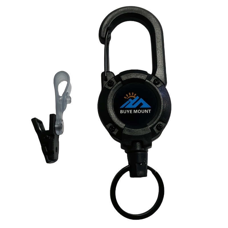 2pcs Set: Id + With Steel Cable, Multi-functional Anti-loss Rebound Keychain And Lanyard For Id Cards