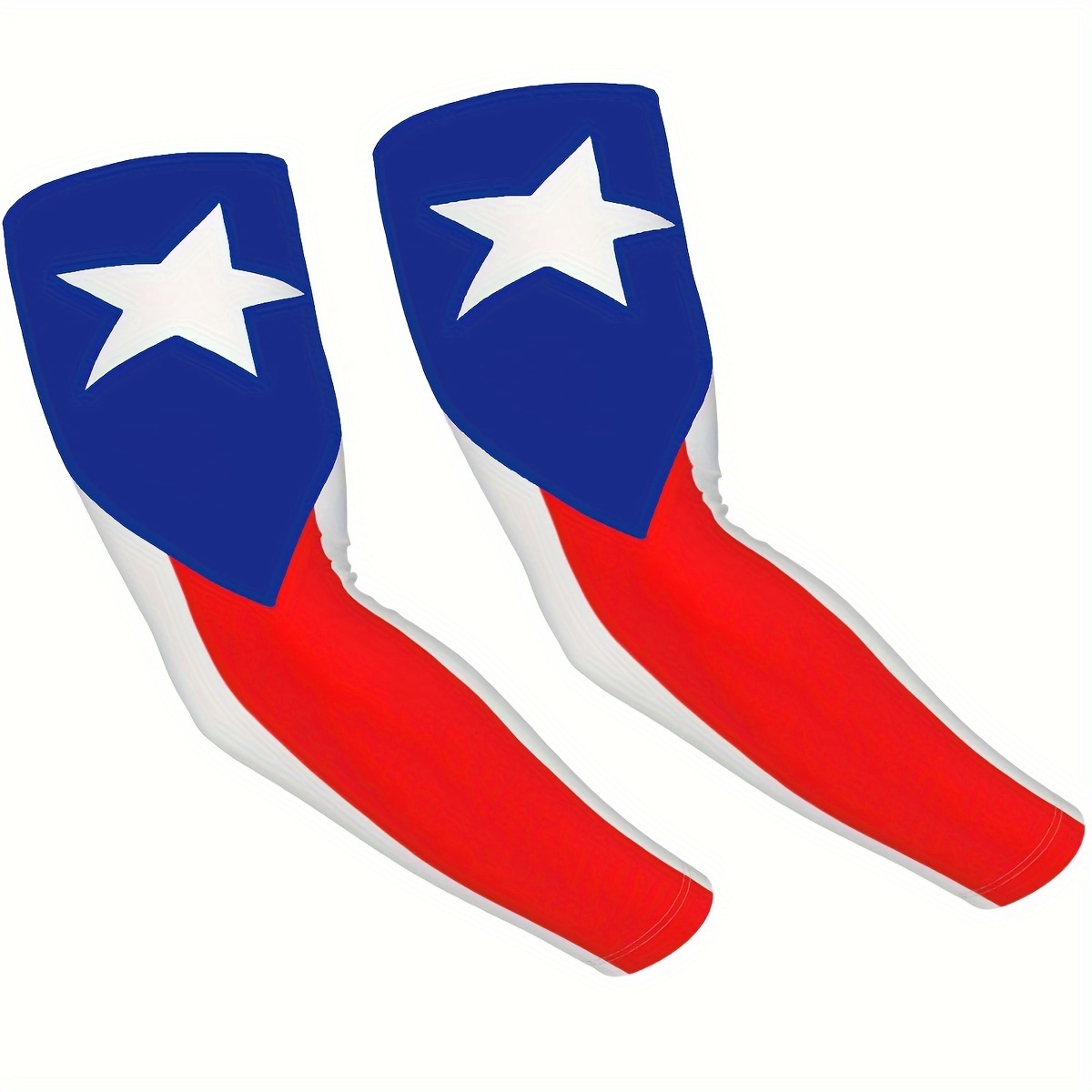 

Puerto Rico Flag Compression Arm Sleeves (1 Pair) - 45cm/17in Uv Sun Protection For Outdoor Sports, Baseball, Football - Fabric Cooling Arm Sleeve For Women And Men - No Electricity Needed