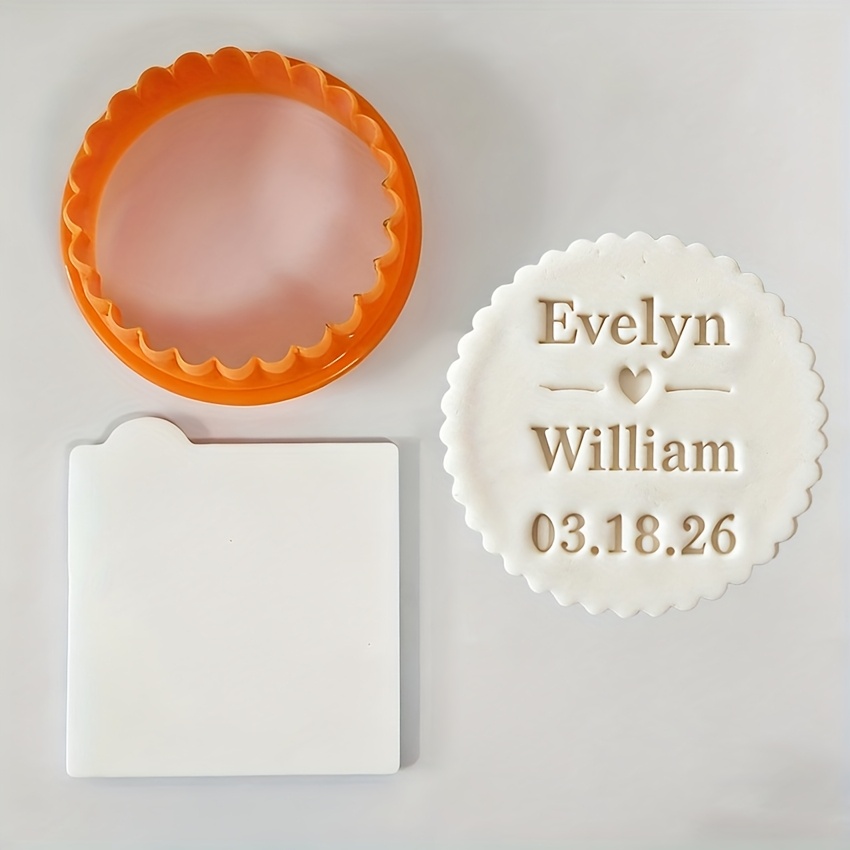 3d Design Custom Biscuit Stamps For Halloween And Christmas, Ideal For Baking And Cake Decoration, Diy Cutting Tools For Sugar Cakes, Wedding Clay, And With Personalized Name Embossing