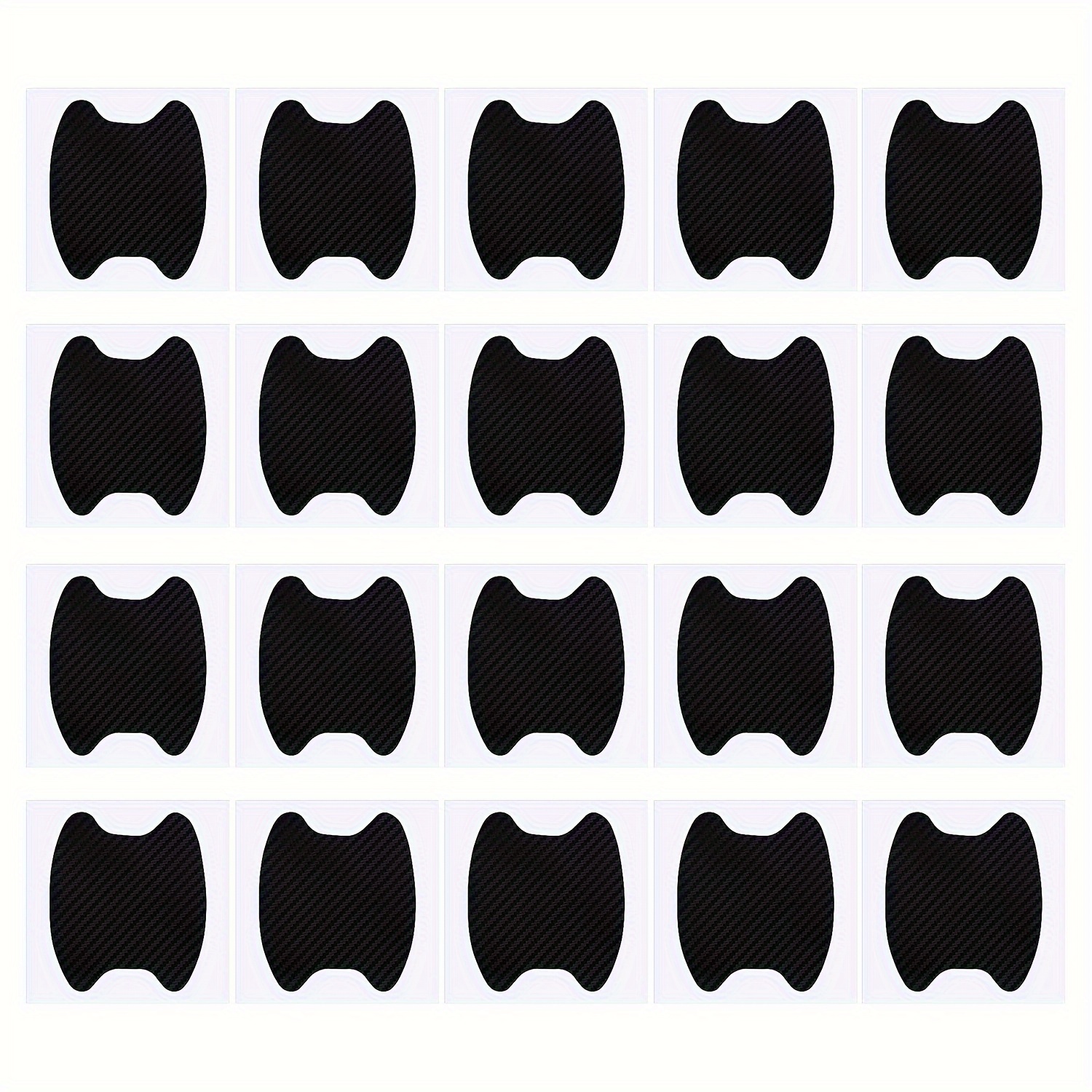 TEMU 20pcs Sticker, Carbon Fiber Anti-scratches Car Door Cup Protector, Non-marking Auto Door Handle Protective Film, Universal For Most Car Handles