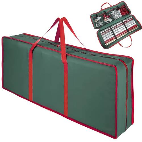 item picture christmas gift wrapping organizer with storage oxford fabric gift wrap storage bag with flexible partitions for ribbon compartments for wrapping gift wrap storage