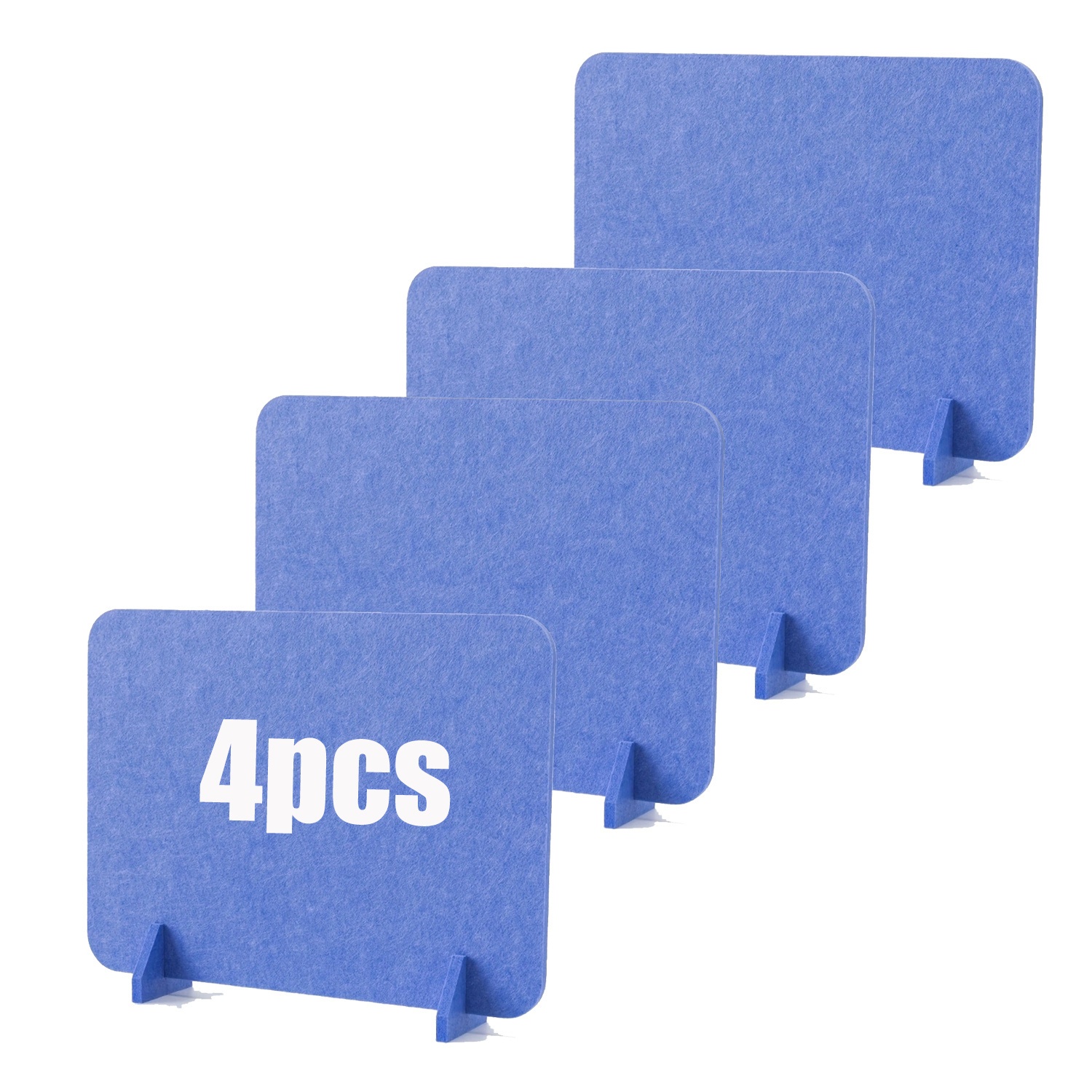 4pcs Desktop Privacy Partition - , Noise Reduction And Visual Barrier, Suitable For Offices, Libraries, Classrooms - Sturdy Legs, Compatible With Desks