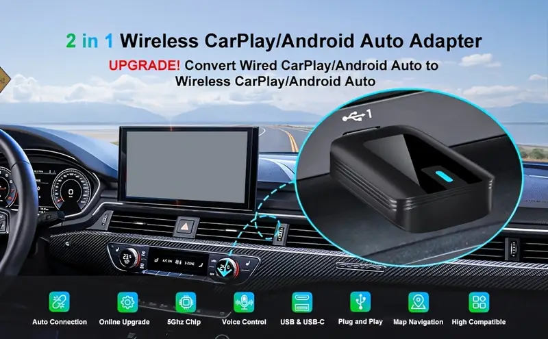 adattatore 2-in-1 - connessione veloce e stabile per iphone & , per auto dal 2016 in poi dettagli 0