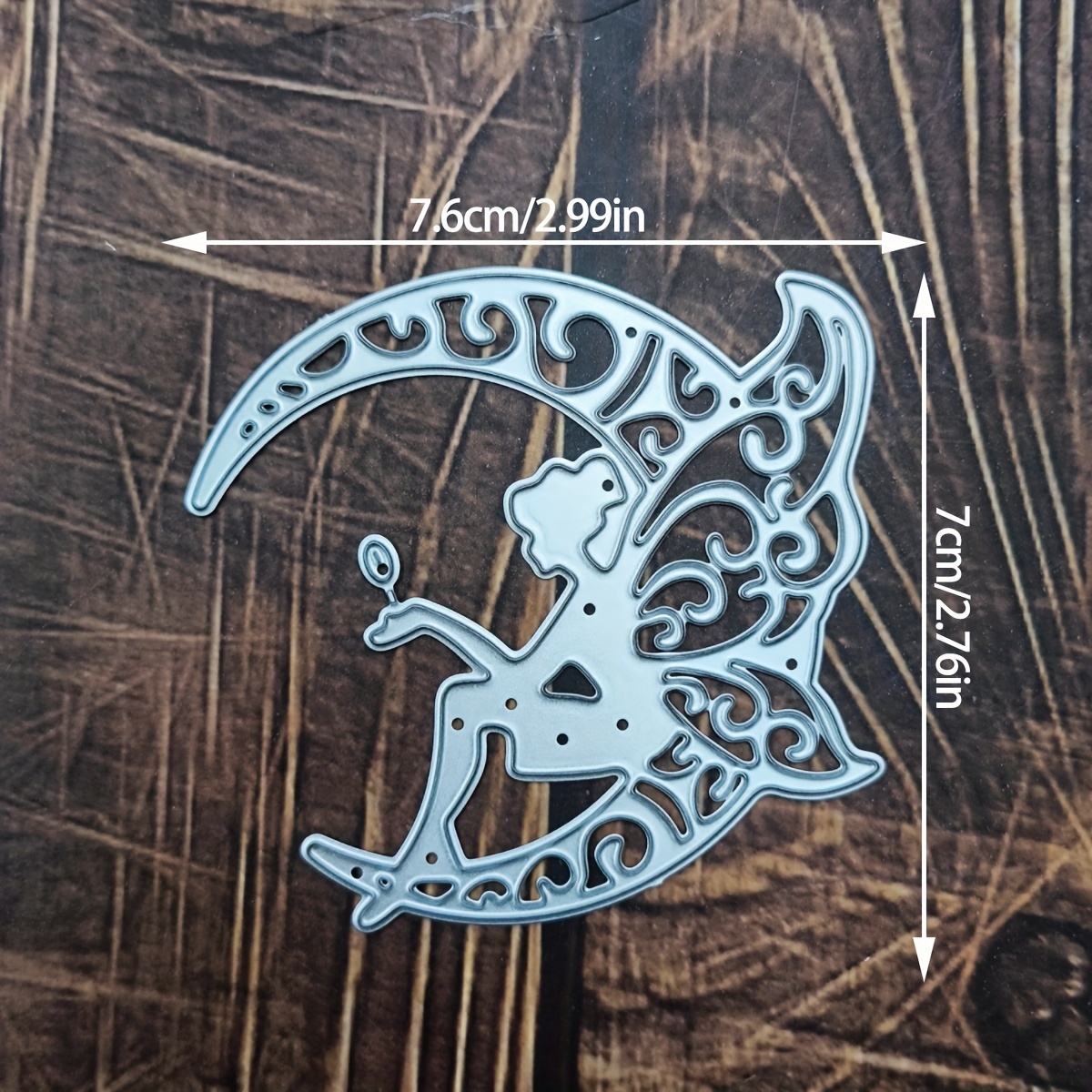 1pc New Arrivals Metal Cutting Dies Fairy Moon Stencil Scrapbooking Album Paper Card Template Mold Embossing Craft Decoration, Die Cut Holiday Decoration