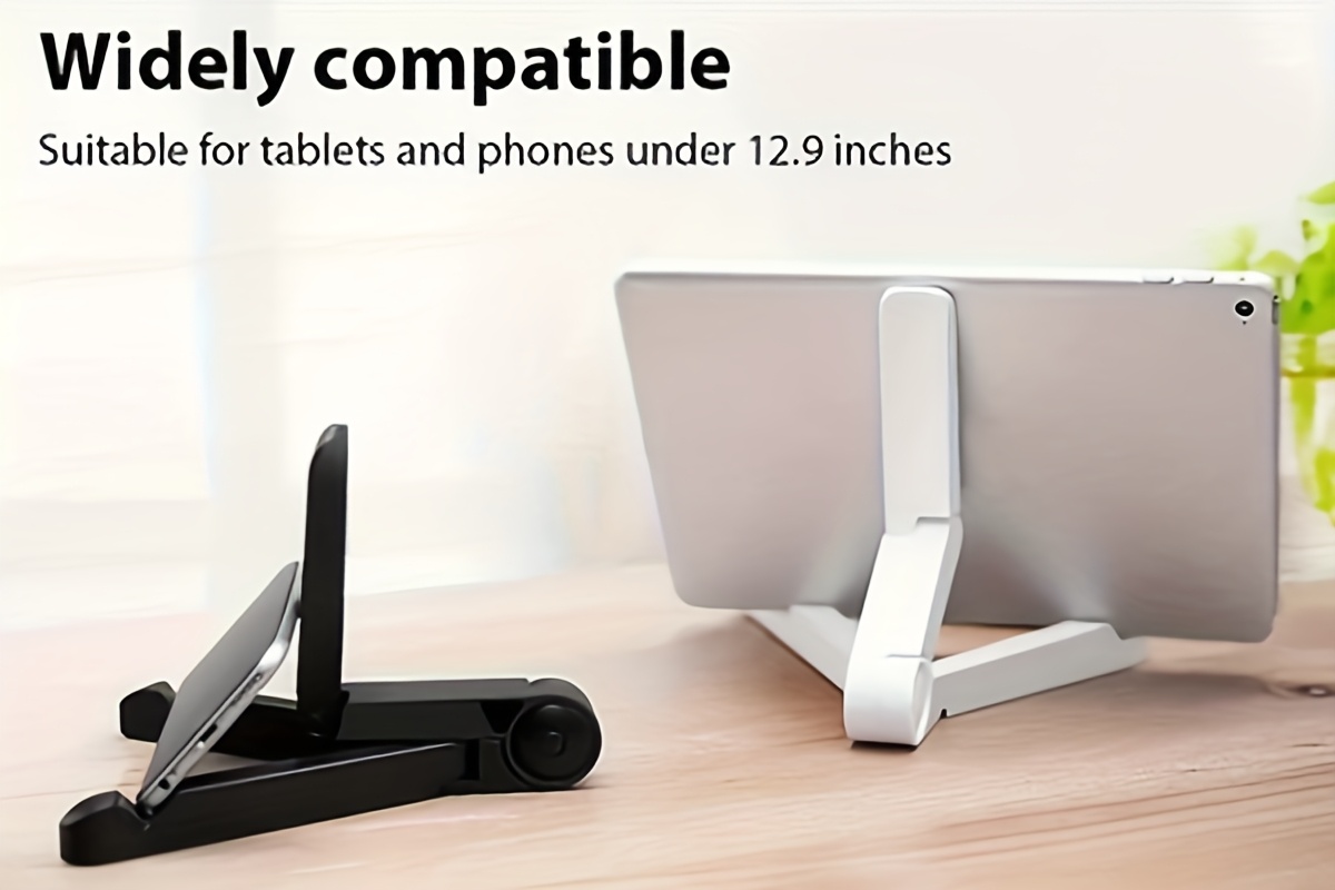 Folding Universal Tablet Holder Stand, Non-Slip Portable Adjustable Desktop Stand, Tripod Desktop Stand for Iphone Ipad Mini Air
