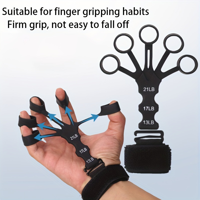 1pc 2pcs new 5 finger finger trainer wrist puller grip strength trainer for home exercise details 1