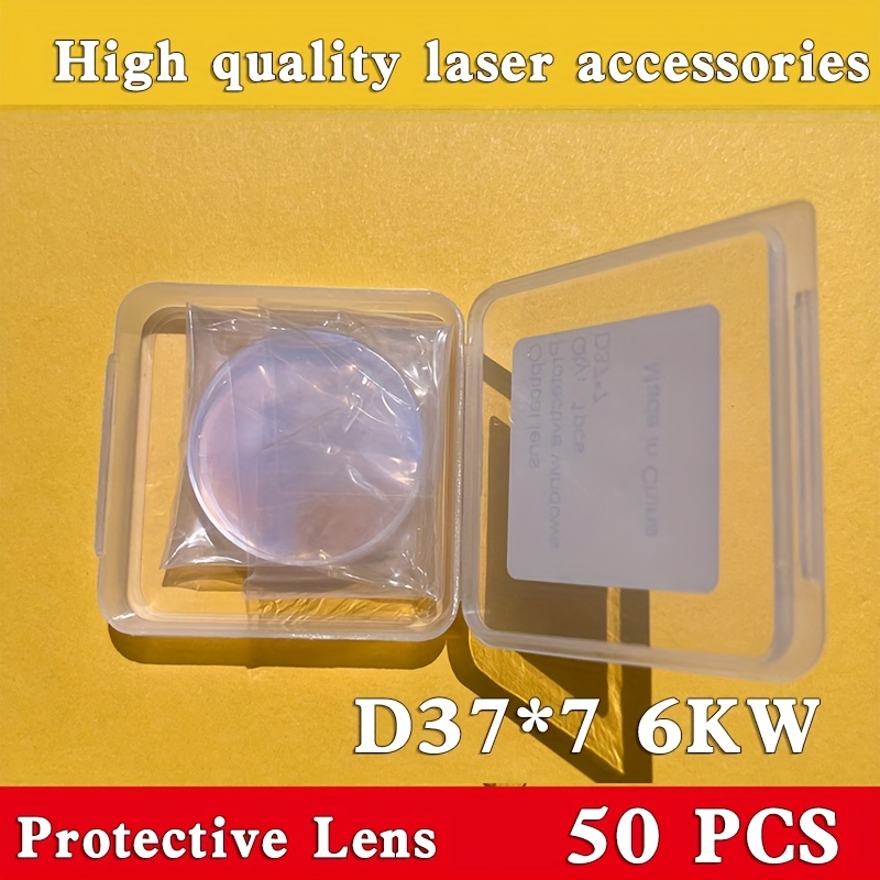 TEMU 50pcs High-quality Laser Protective Lenses - Durable Optical Lenses For Fiber Laser Welding, Cutting & Engraving Machines, Fit 18mm/2mm,