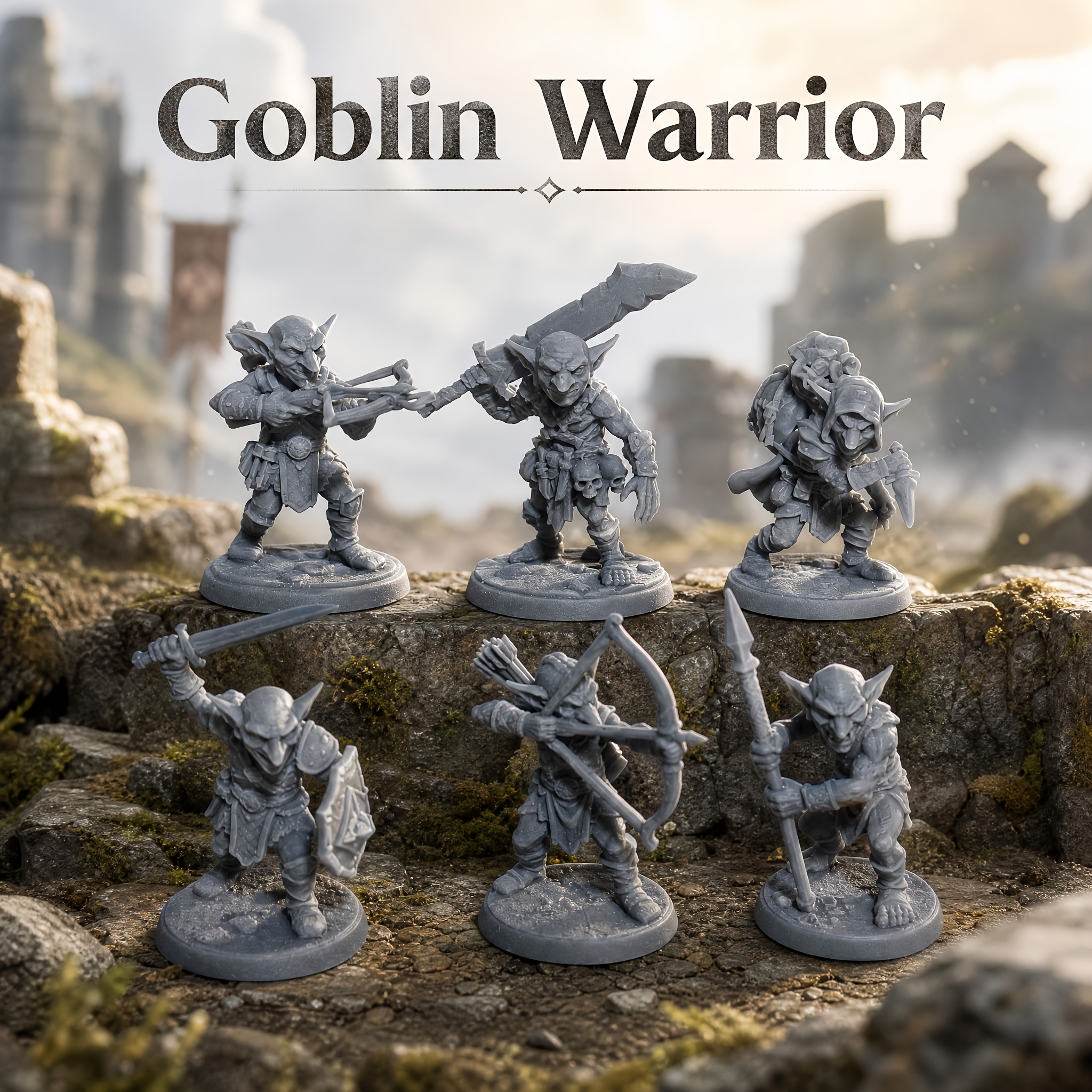 TEMU 6 pezzi Miniature Gruppo Goblin, Modelli di Miniature Design per Et� 14 Anni e Oltre, Ricchi, Adatti per di Modelli RPG e Pittura e Colorazione.