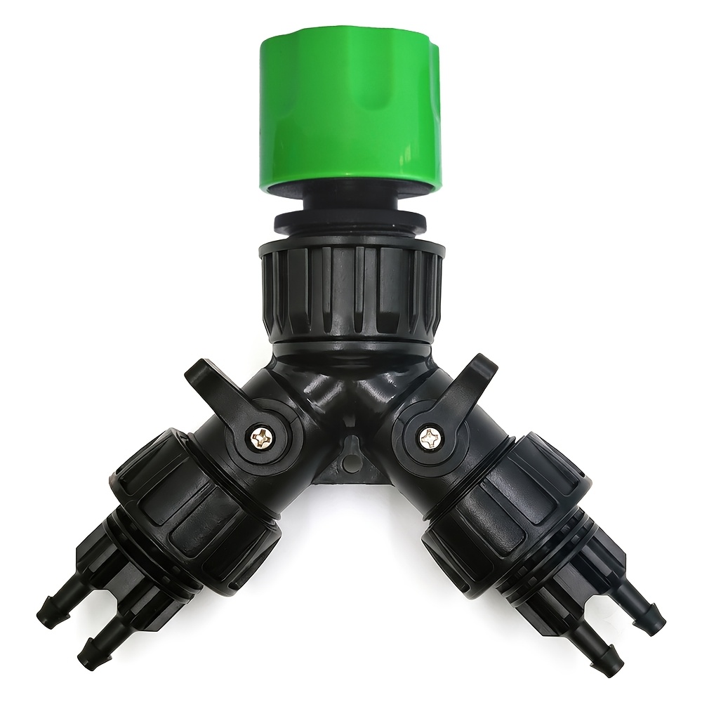 Image of Drip Irrigation Tap Adapter Splitter For Garden 1/4'' Hose Automatic Watering System Kit Bonsai Pot Plant Greenhouse