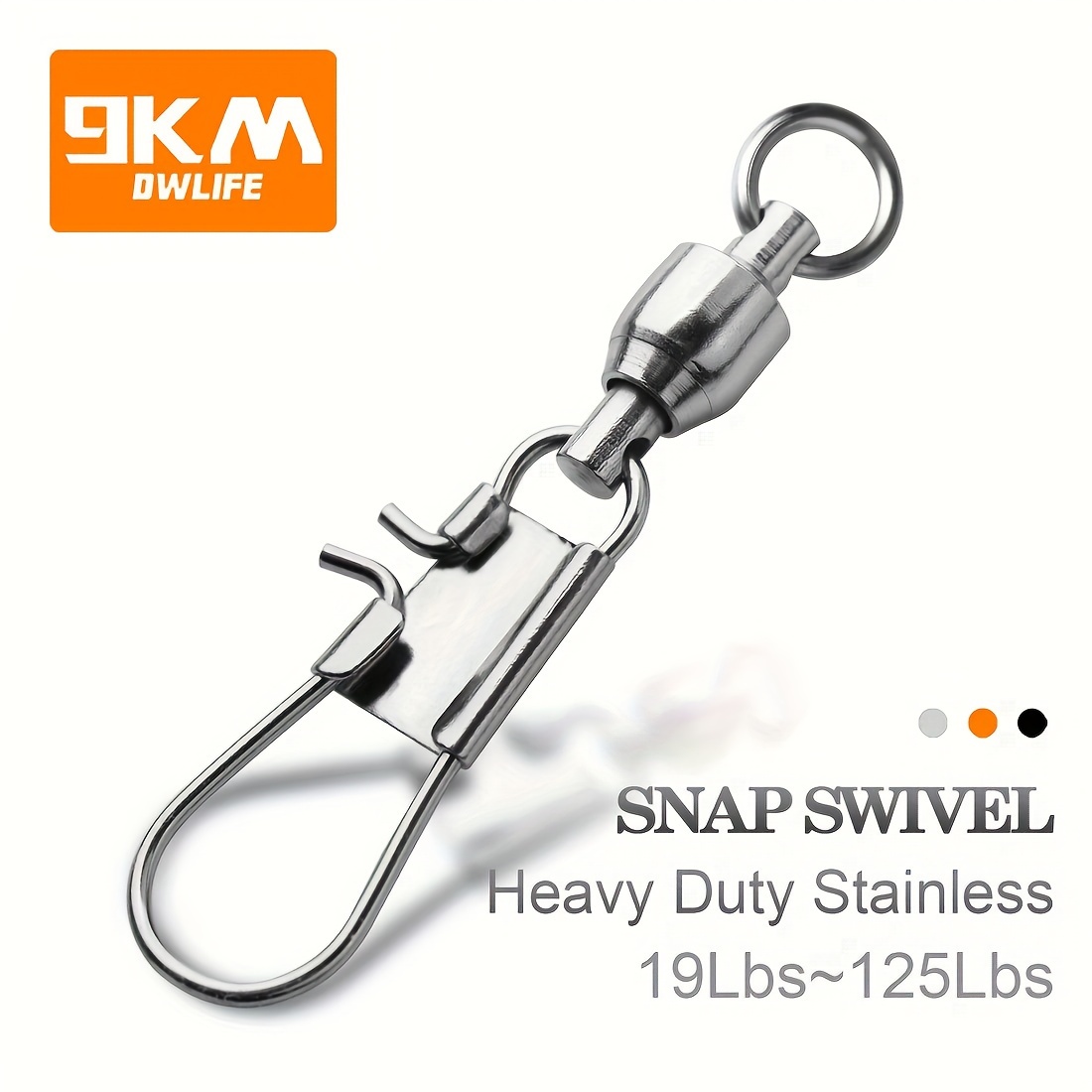 

Heavy Duty Stainless Steel Fishing Swivels With Interlock Snap - Ideal For Saltwater And Freshwater Fishing, 9km Ball Bearing For Smooth Rotation