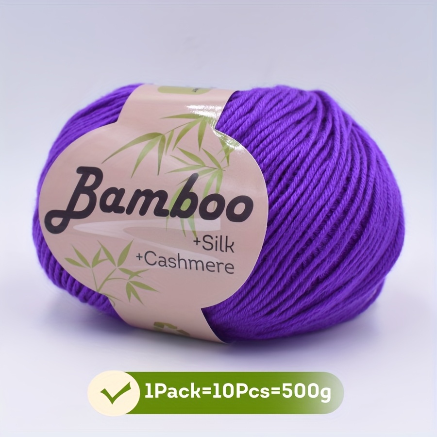 10 vnt. Bambuko Mišinio Verpalų – Minkšti ir Kvėpuojantys Megztiniams, Nėrimui, DIY Amatams – 500 g/17,63 oz Iš Viso – 31 Ryški Spalva