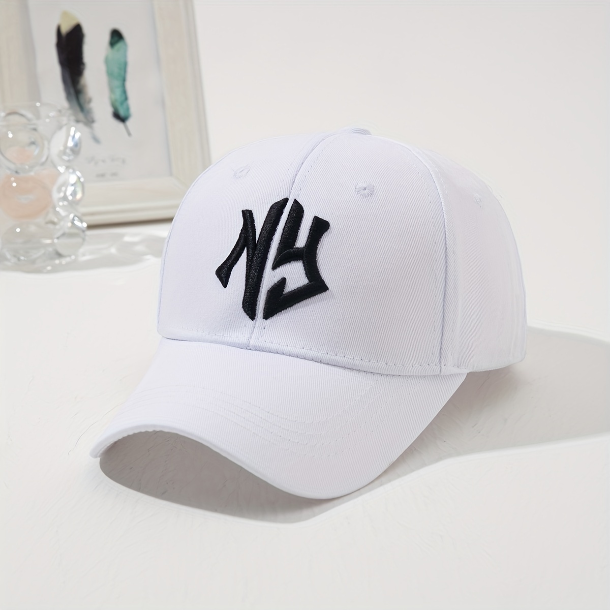 Image of Men's Ny-themed 3 Embroidered Baseball Cap With Ny & Iconic Ny - Funky Style Suitable For Spring Summer Sun, Casual Daily Wear, Outdoor Activities, Ny Cap For Urban Fashion