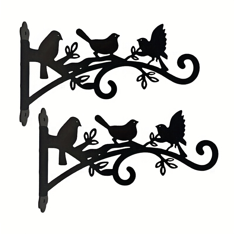 E-shop 2 Stück Schwarze Metallhaken, geeignet für Hängekörbe, Vogelfutterstationen, Blumentöpfe, Windspiele, Indoor/Outdoor Weihnachtsdekoration –