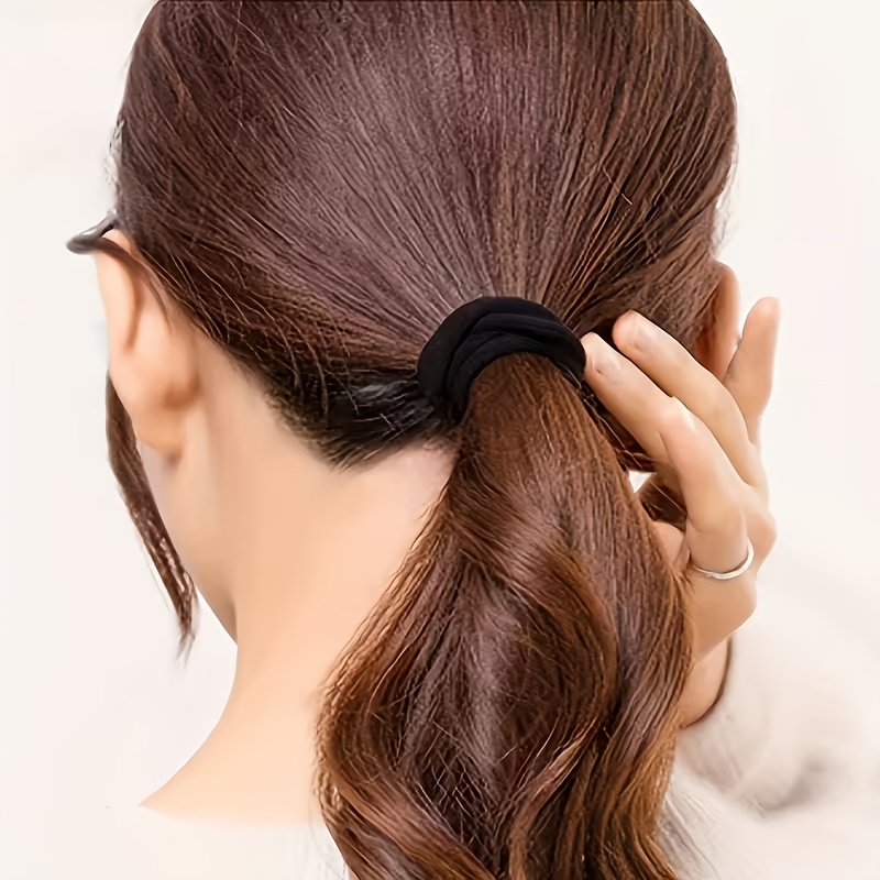 105pcs Ultra-Elastic Black Hair Ties, Durable Ponytail Holders