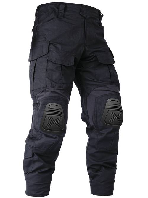 pantalones tácticos de camuflaje para hombre con rodilleras, pantalones cargo de camuflaje para caza, senderismo y actividades al aire libre, 10 bolsillos (sin cinturón)