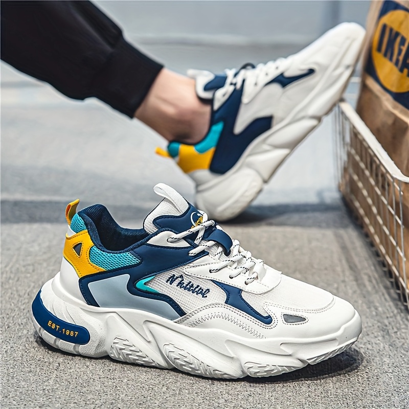 Alternative view of Zapatillas Deportivas Minimalistas para Hombre, Transpirables y Antideslizantes, Ideales para Primavera y Verano, Bloque de Colores, Zapatillas de Running para Todas las Estaciones, Cómodas para Actividades al Aire Libre y Camping, con Malla