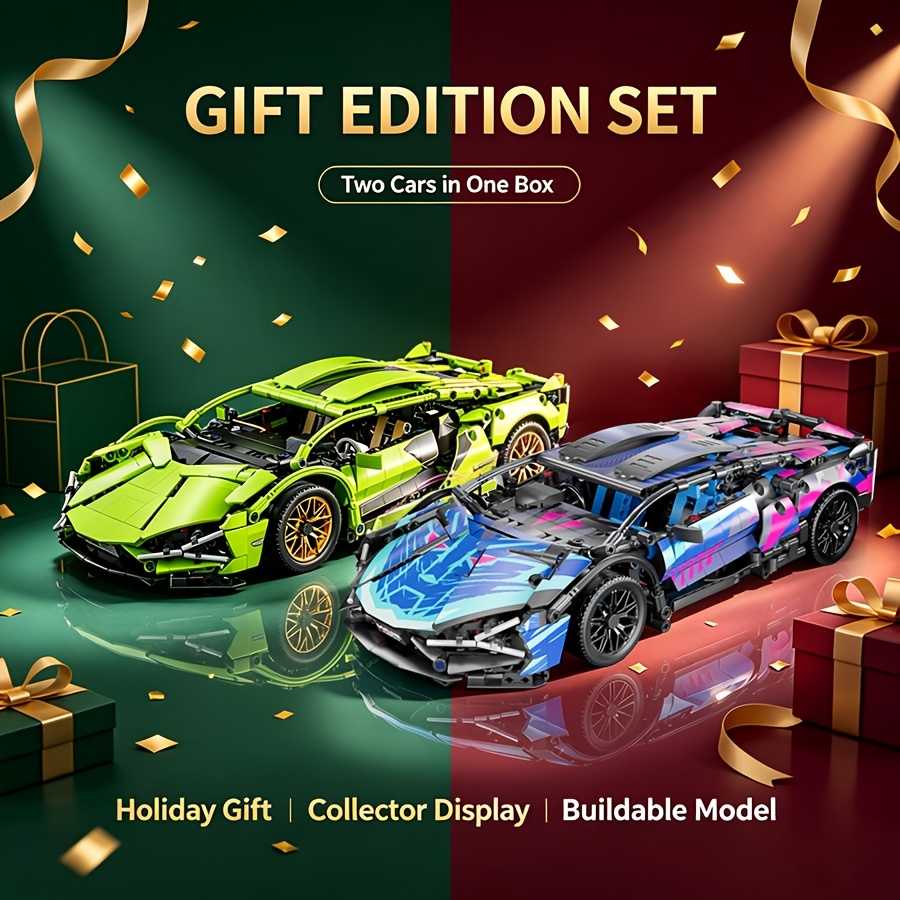 Image of 851pcs/851pcs Ratio 1:14 Sports Car Series Model Assembled Building Blocks, Scientific And Technological Design, Easy Splicing Suitable For Collectors, Festivals, Gifts, Birthdays
