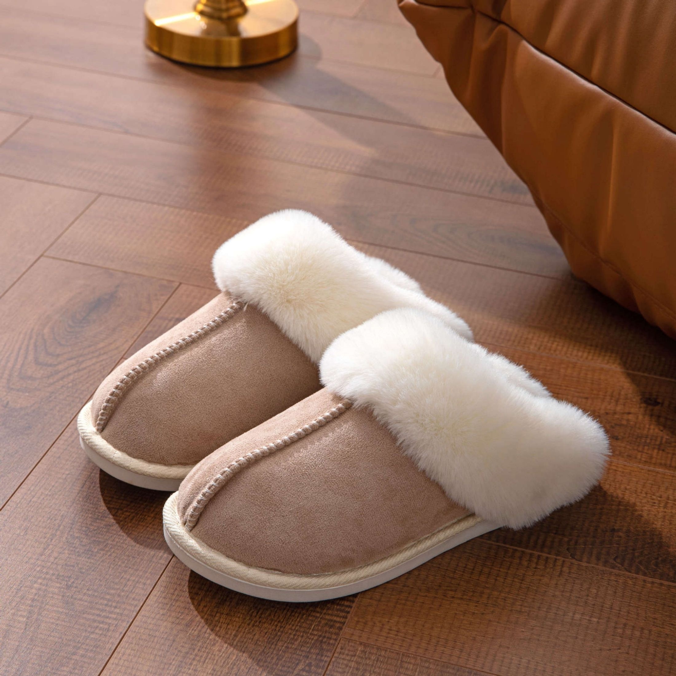 

[ ] Fluffy Slippers - - , , Lined, & - For