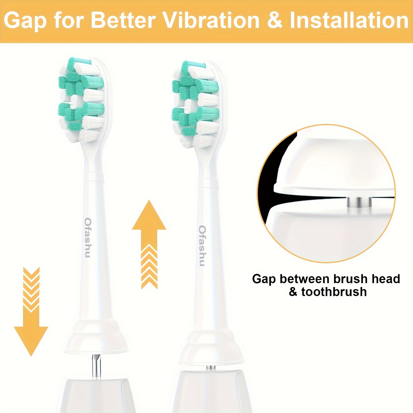 set 8 replacement toothbrush heads suitable philips sonicare - United Kingdom