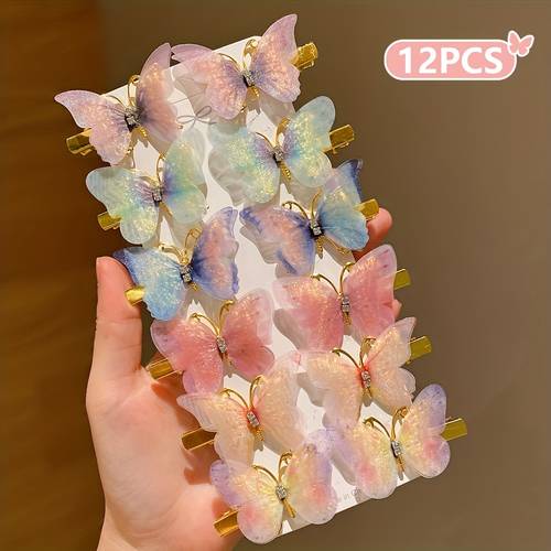 12 24 48 colorful hair clips fashionable headwear additions iron alloy material