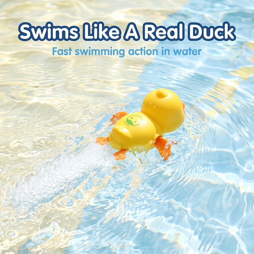 2pcs Cute Yellow Duck Bath Toy Wind-Up Clockwork