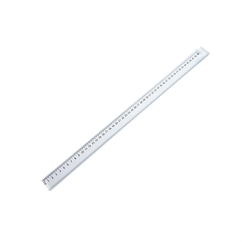 TEMU Regla de PC transparente extragruesa de 10 mm/0.4 pulgadas, de 50 cm, regla multiusos de resistencia para cortar y dibujar para delineado,